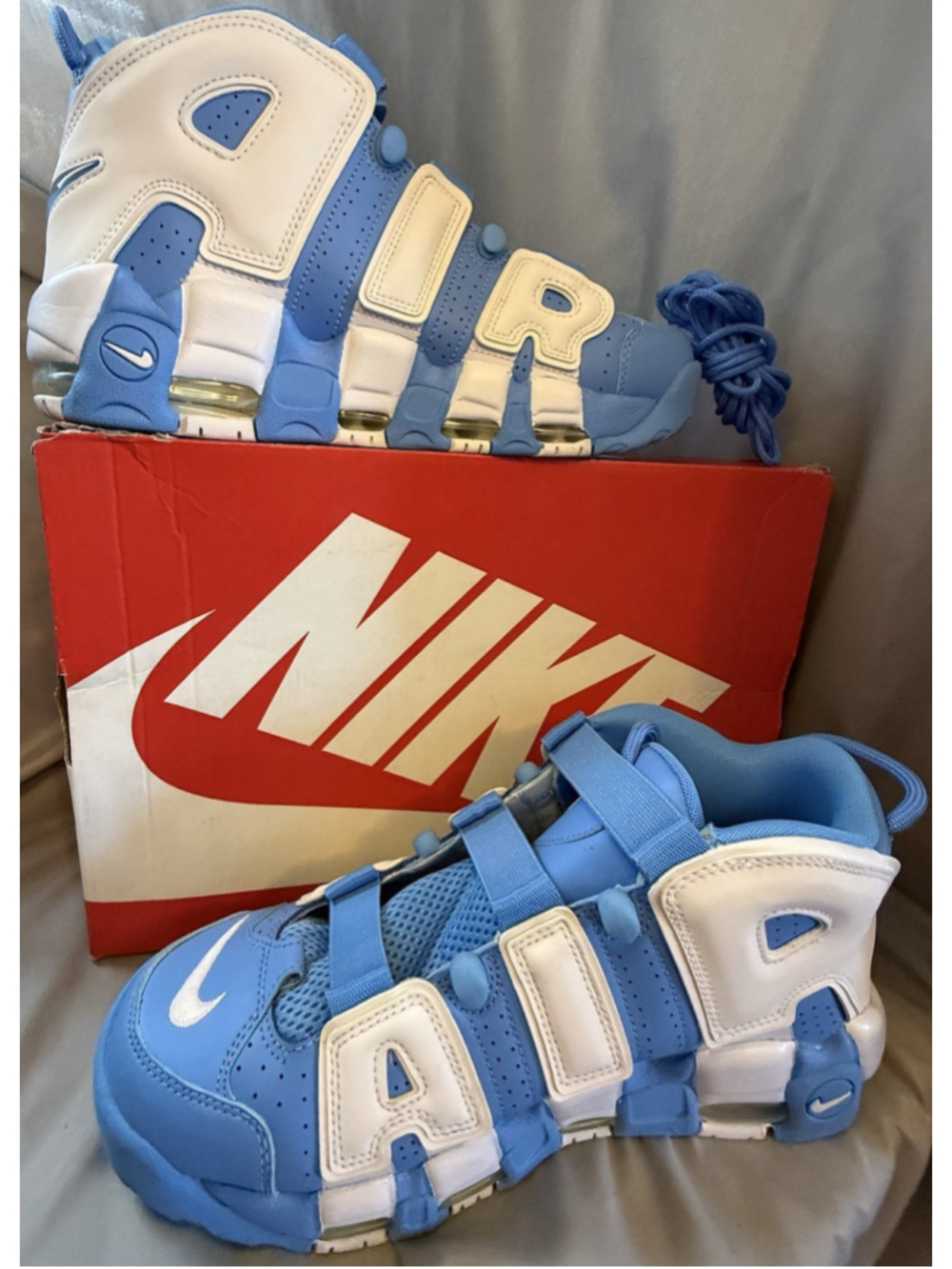Size 9 Nike Air More Uptempo University Blue 2017 921948-401 W/OG BOX!!